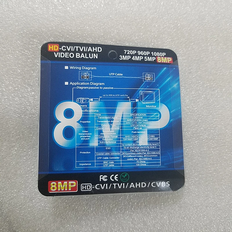 8mp 5mp 4mp 3mp пассивный видео балун HD-CVI/TVI/AHD Поддержка dahua HDCVI камера передача по UTP CAT5E/6 кабель макс 400 м