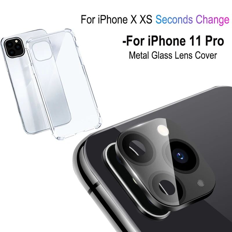 Металлическая Наклейка для объектива камеры сменная крышка за секунды iPhone X XS MAX