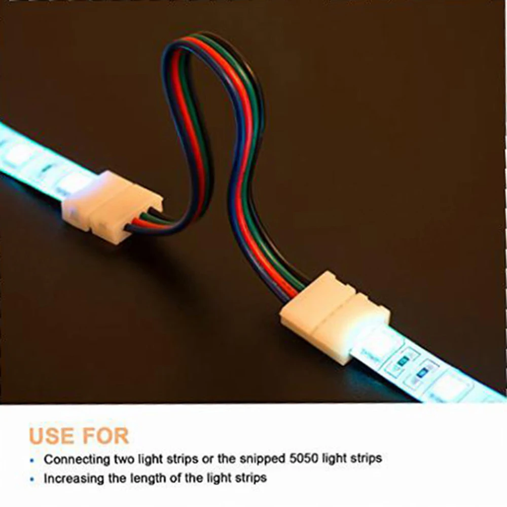 2/3/4/5 Pin 5-100 шт. 8 мм 10 12 разъем для светодиодной ленты 3528 5050 5630 RGB RGBW IP20
