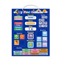 kids netic first calendar time month date day season weather learning chart board early educational toy for boys girl