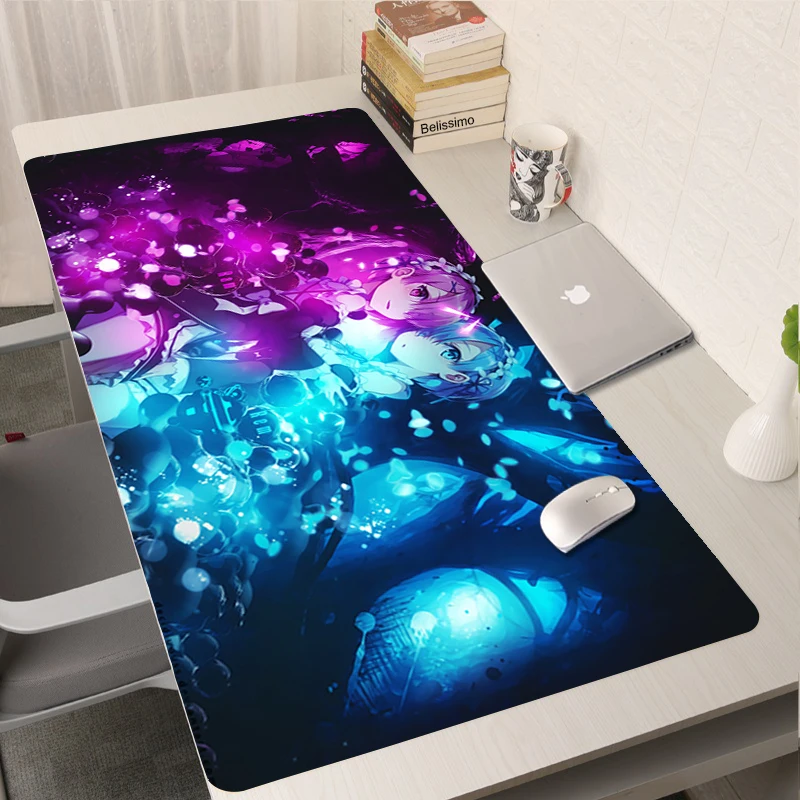 

Re Zero Rem Emilia Gaming Keyboard Anime Mouse Pad Gamer Mausepad Anime Mousepad Desk Mat Keyboards Computer Alfombrilla 80X30CM