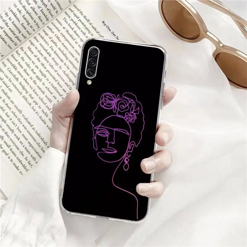 

Elegant Beauty Curved Phone Case Transparent for Samsung s9 s10 s20 Huawei honor P20 P30 P40 xiaomi note mi 8 9 pro lite plus