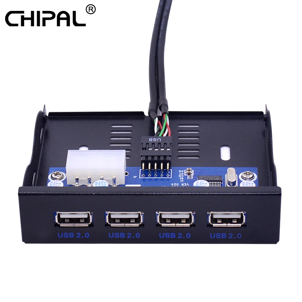 CHIPAL 4 порта USB 2 0 Hub Передняя панель расширения адаптер Коннектор ПК кронштейн с 10