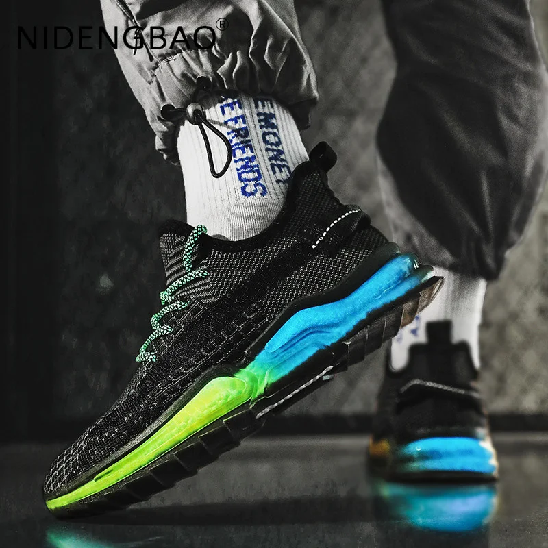 Couple Shoes Women's Men's Sneakers Fashion Fluorescent Sole Summer Trend Outdoor Running Jogging Walking Casual Sport Shoes