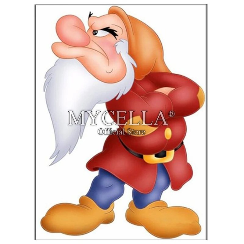 

Алмазная 5D Вышивка «сделай сам», картина из мультфильма Grumpy, вышивка крестиком, полноразмерная мозаика стразы, украшение для дома, детские п...