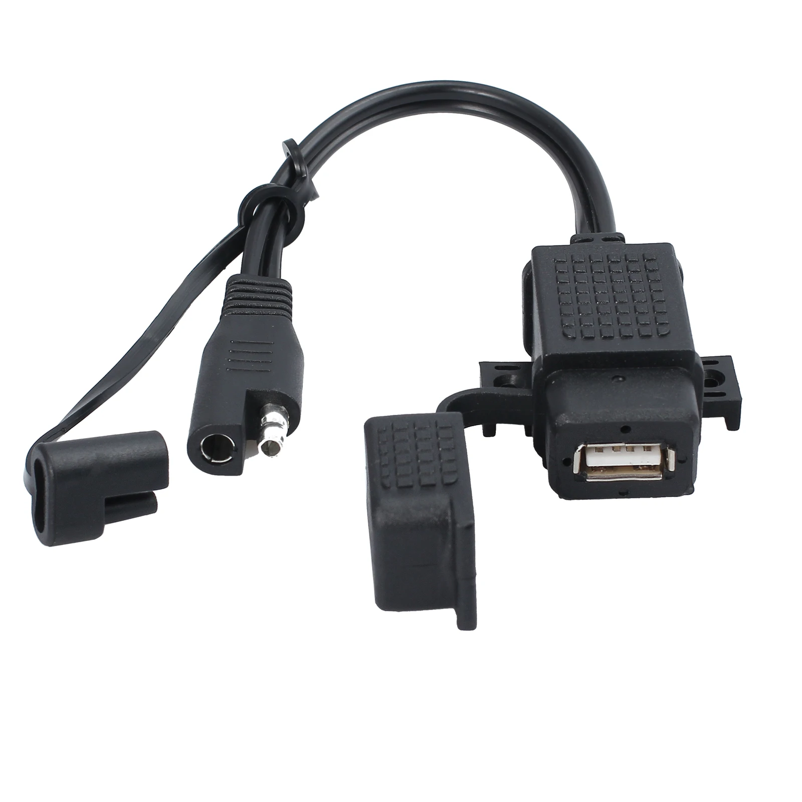 Justech 12V/24V Waterproof SAE to USB Charging Adapter for MP3/MP4 Bluetooth Device GPS Charger Cable Kit Motor Car | Автомобили и