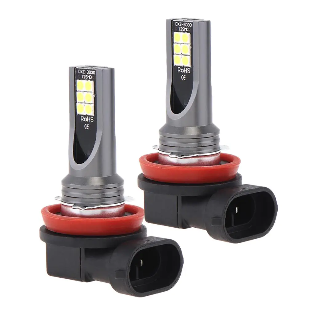 

H11 H8 3030 12LED Headlight Conversion Kit Car Bulb Fog Driving Light 6500K