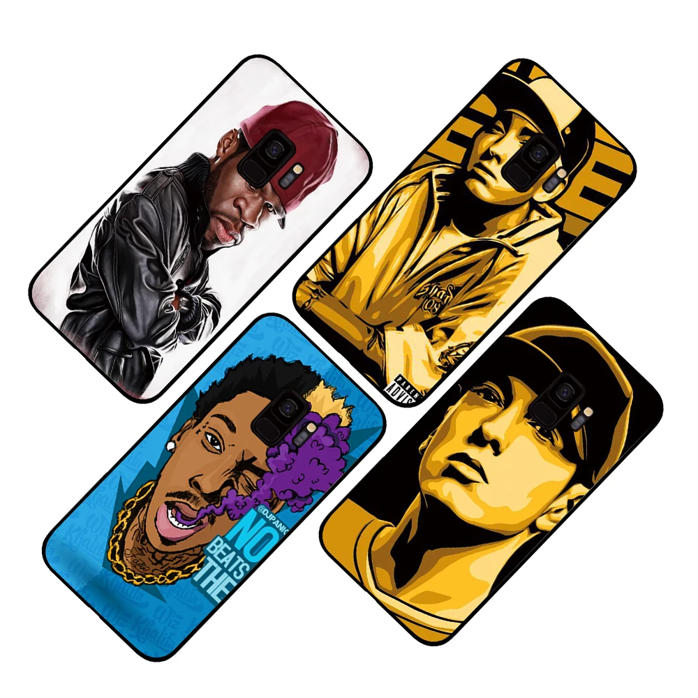 Eminem Wiz Khalifa 50 cent Чехлы для Samsung Galaxy S10 S8 S9 Plus S7 S6 edge Note 8 9 10 Pro Lite чехол | Мобильные