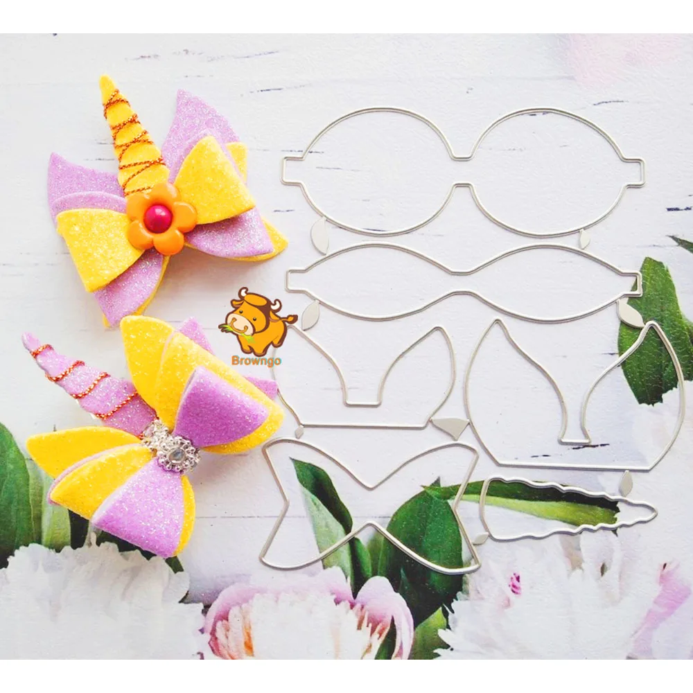 

Animal Unicorn Bows Tie Metal Cutting Die Stencil Template for Scrapbooking Paper Album Cards Gift Decor Knife Punch Die Cut New