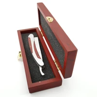 straight shaving barber razor steel cut throat knife wood box gifts for men new
