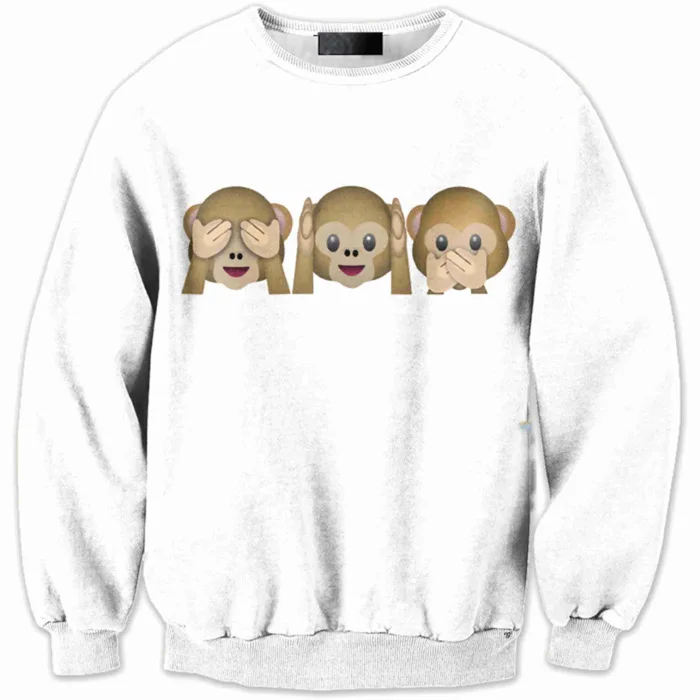 

CNUUIKOOEK Sweatshirts Men's 3D Cute Small Monkey Printed Hoodie Long Sleeve Pullover Popular Brand Men's Hoodies