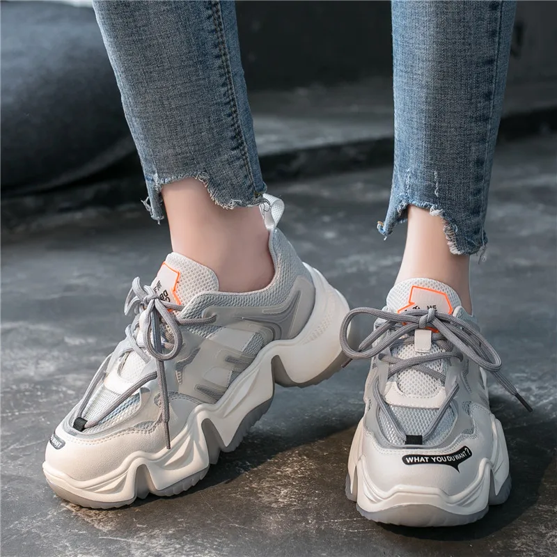 Женские кроссовки с радужной подошвой RASMEUP модные сетчатые для бега пэчворком