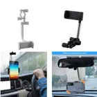 Автомобильный держатель для телефона, поворот на 360 градусов, телескопический держатель на зеркало заднего вида, переднее сиденье, защелкивающийся держатель для телефона, для салона автомобиля