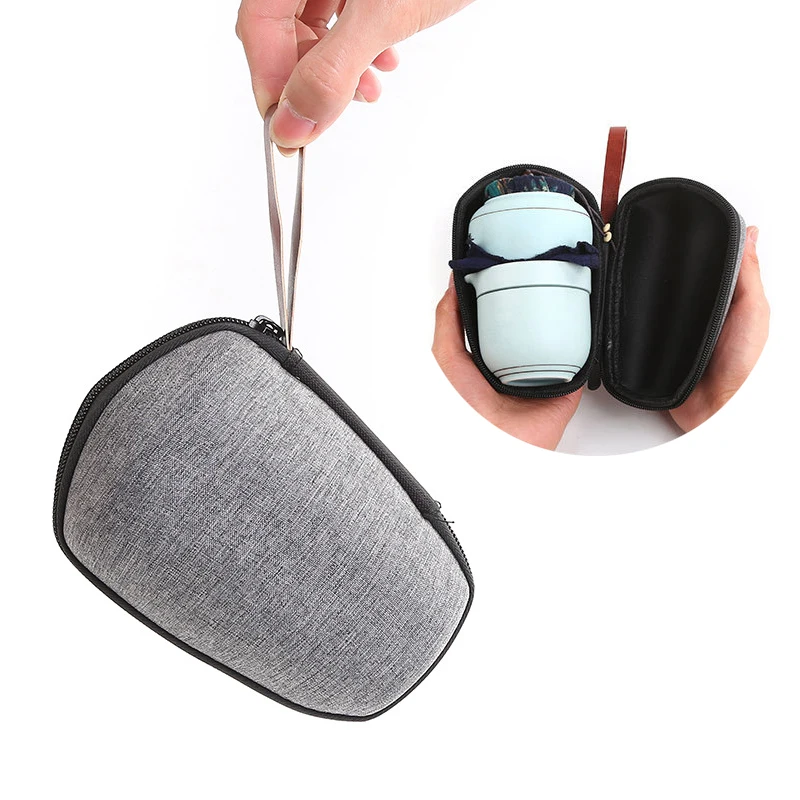 

Portable Storage Travel Kung Fu Tea Set with Tea Cans, Storage Bag, One Pot / Two Cups