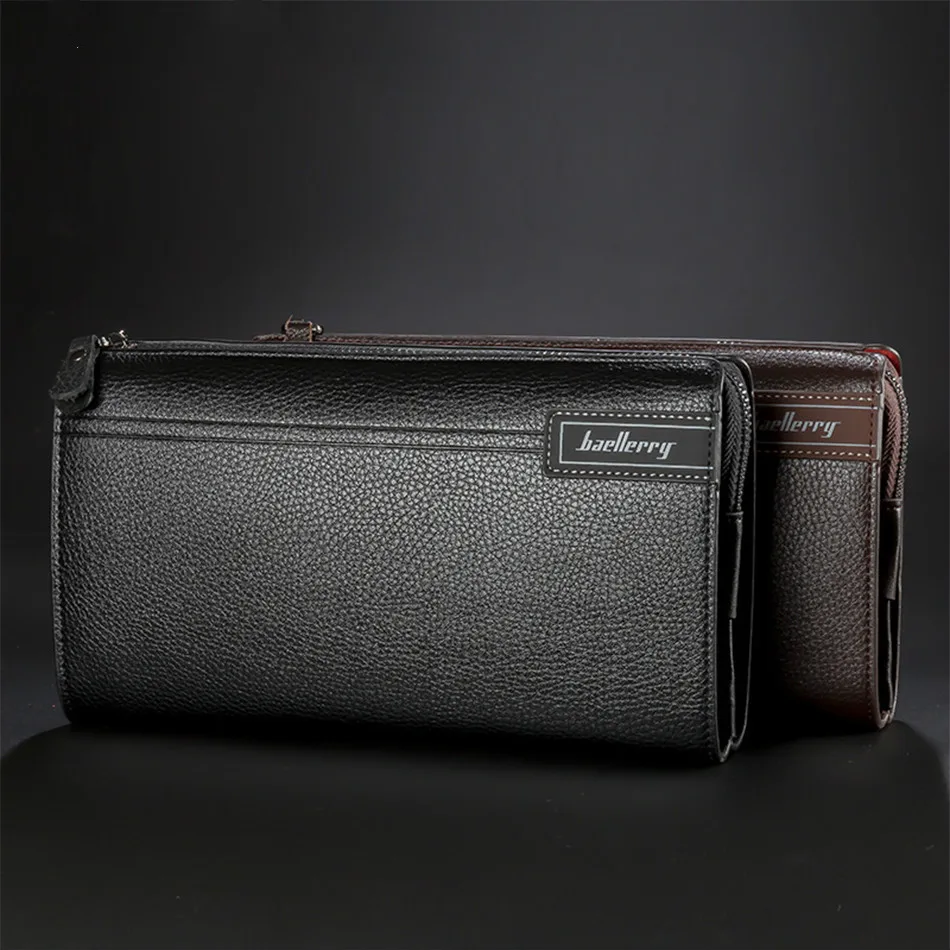 Baellerry Wallet Male Large Long Men Wallets Luxury Business Phone Smart Zipper Wristlet Coin Purses Rfid Mens Clutch Bag | Багаж и сумки