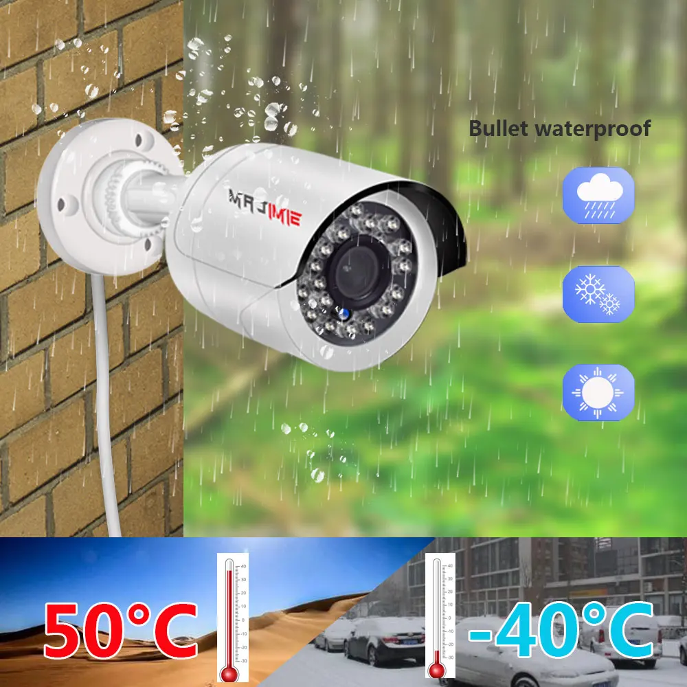 4K Камеры Скрытого видеонаблюдения 8MP IP камера POE Onvif H265 Аудио Открытый