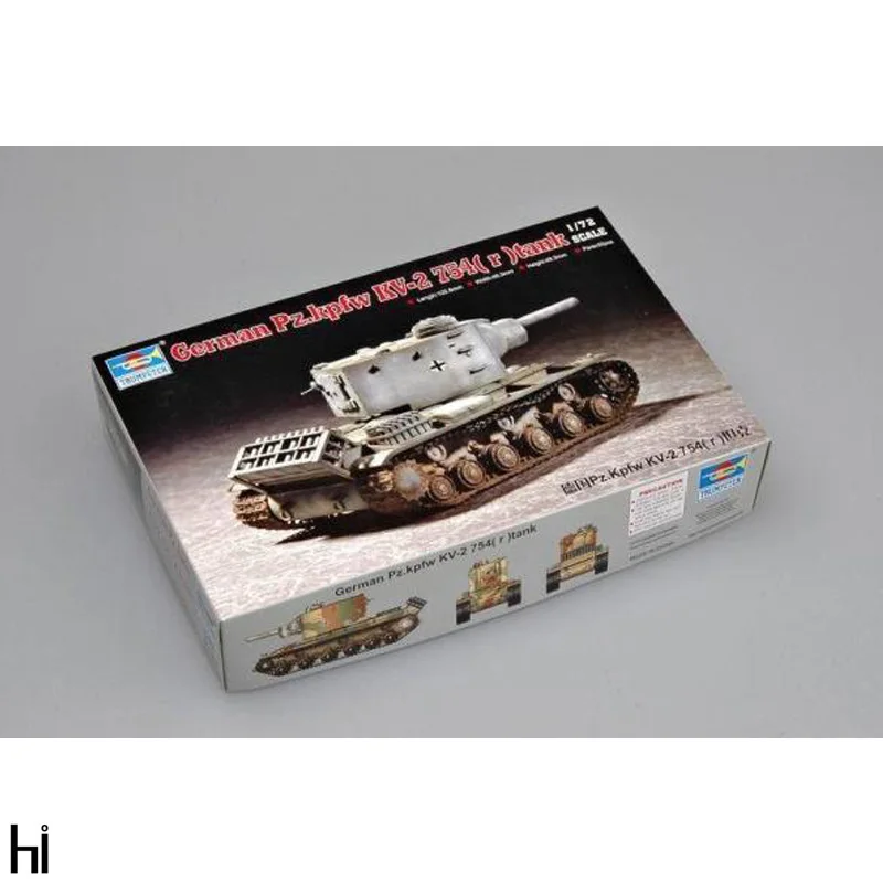 

Trumpeter 1/72 07266 German Pz.kpfw KV-2 754( r )tank Plastic Assembly Model Building Kit