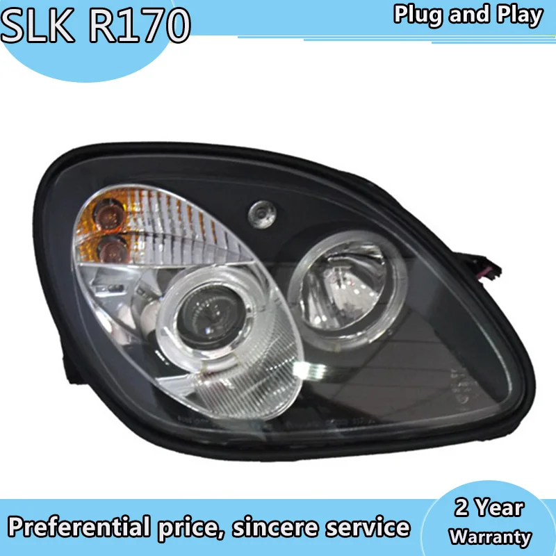 

2 pic car styling for Mercedes-Benz SLK R170 SLK200 SLK230 SLK350 LED Headlights 1996-2003 with angel eyes DRL HID/LED headlight