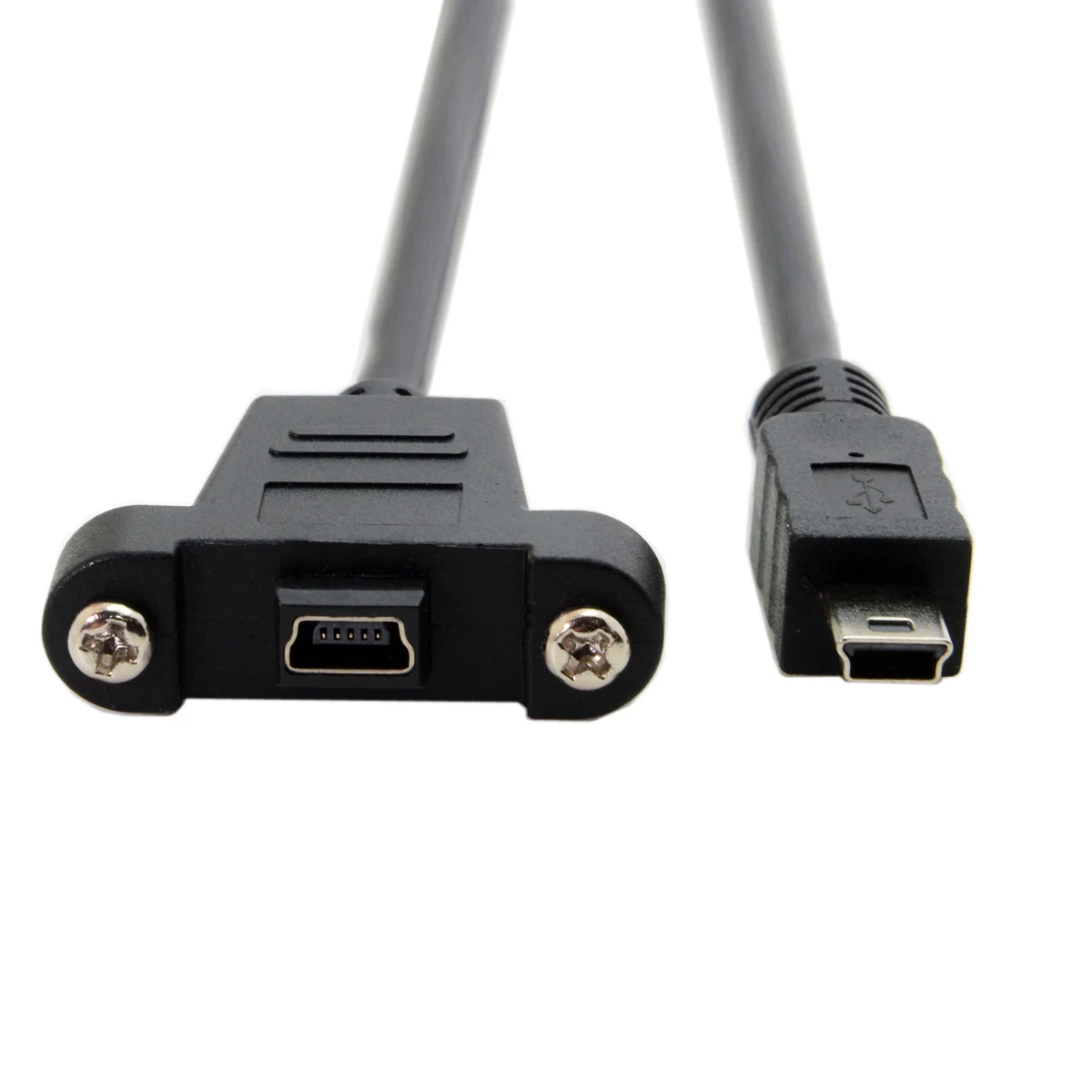 Кабель-удлинитель с винтами Chenyang панельным креплением 0 5 м Mini USB 5Pin штекер-гнездо |