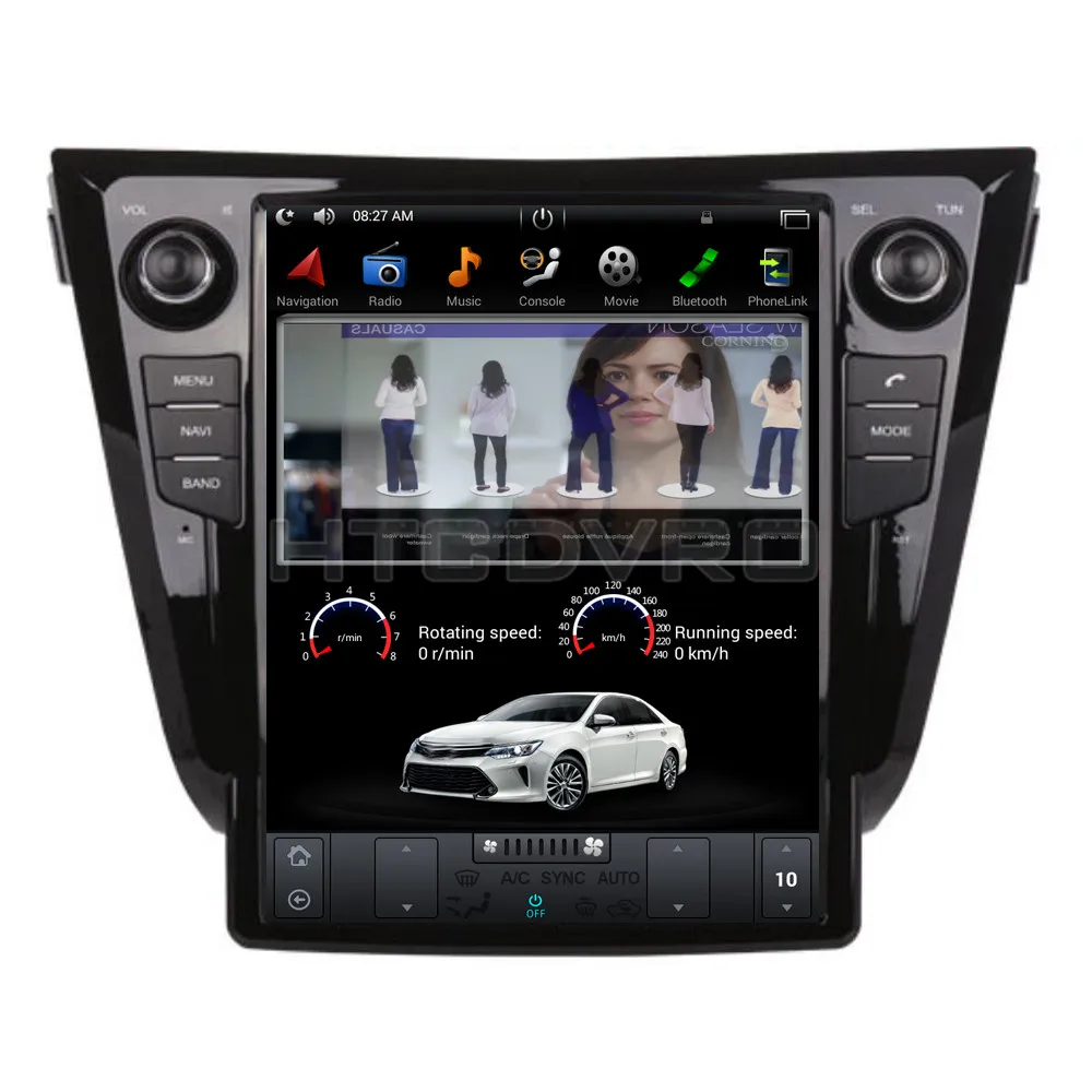 YMODVHT 12 1 дюймов Telsa стиль вертикальный экран четырехъядерный Android 7 2 Гб RAM