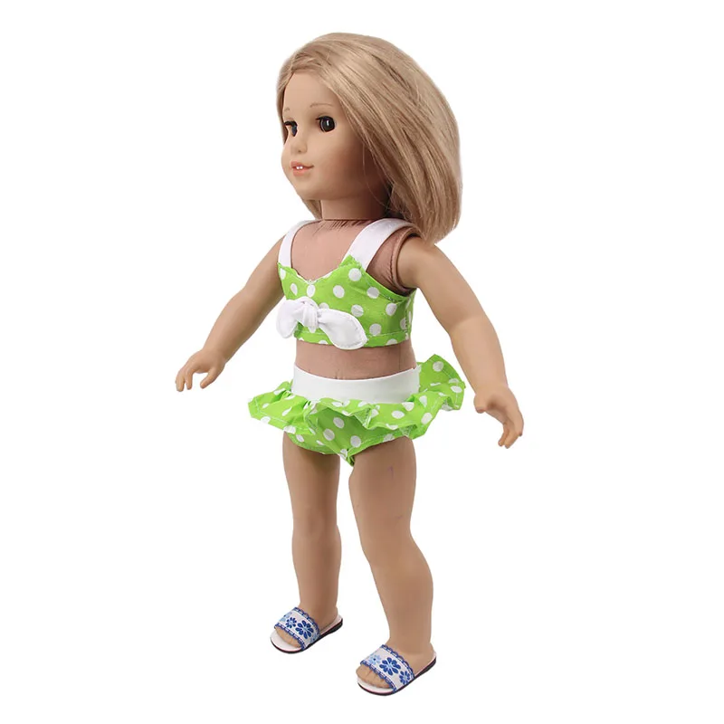 LUCKDOLL маленький свежий, милый купальник подходит 18 дюймов Американский 43cmBabyDoll одежда аксессуары, игрушки для девочек, поколение, подарок на день рождения