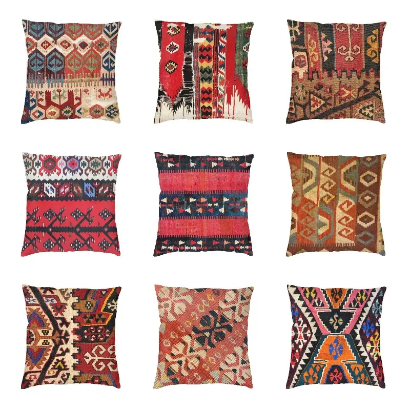 Aksaray племенные антикварные турецкие наволочки с принтом Kilim 45x45 см бархатные