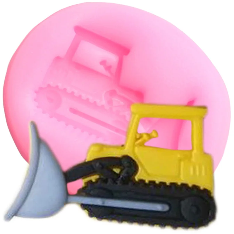 

Бульдозер силиконовые формы инженерный транспорт Топпинг для кексов инструменты для украшения тортов из мастики конфеты Полимерная глина ...