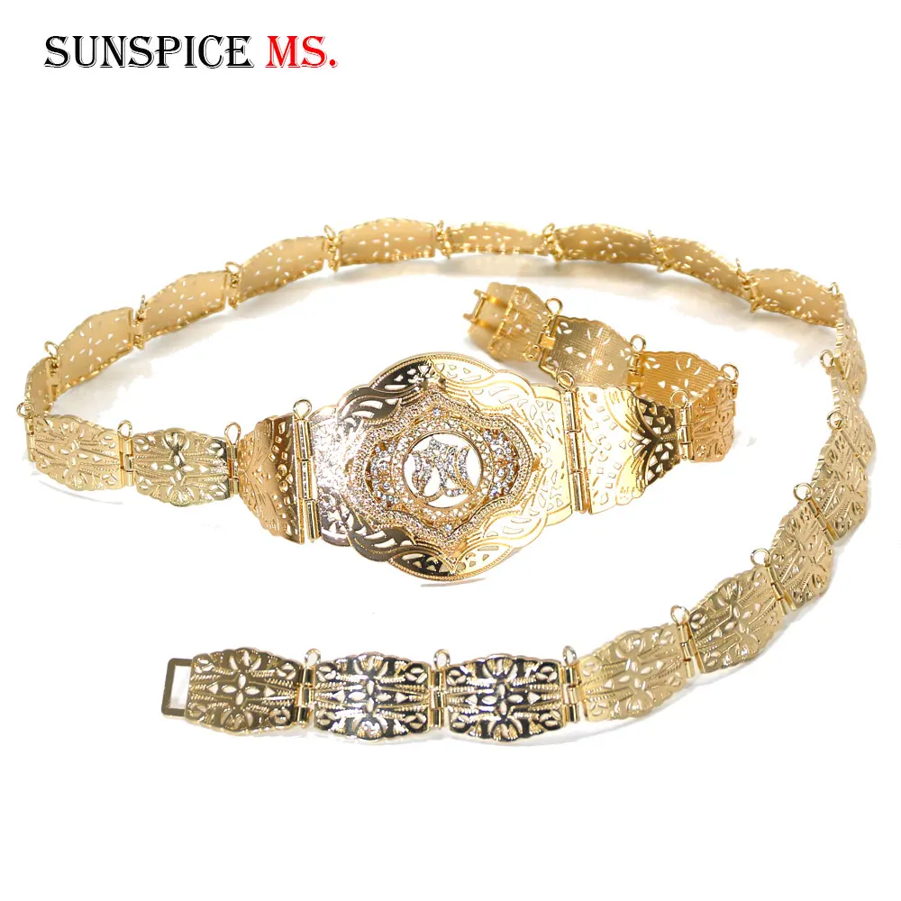 SUNSPICE-MS, марокканский кафтан, металлический пояс, мусульманский, арабский, абайя, буквенный пояс для женщин, золотой, серебряный цвет, Дубай, этнические украшения для тела