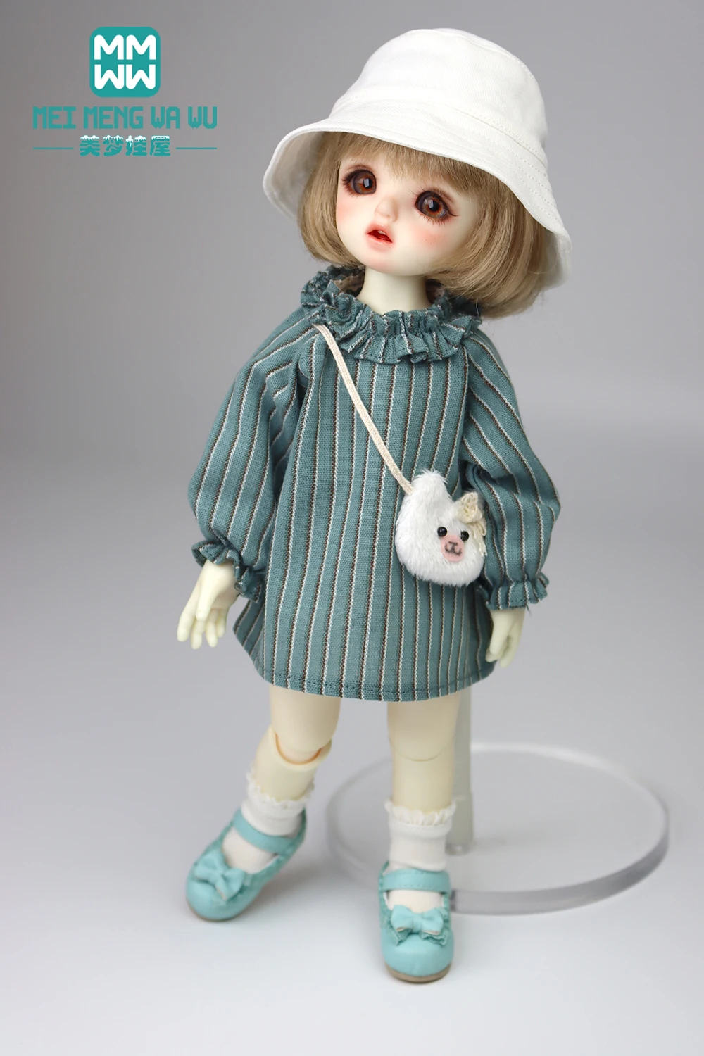 Одежда для куклы подходит шарнирной YOSD 28 см-30 см 1/6 модная Белая школьная форма с