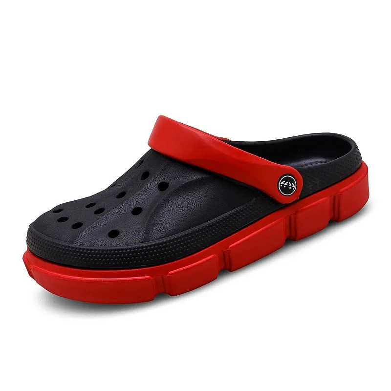

2020 New Fashion Sandals Men Clogs Slippers Soft Bottom Beach Sandals Men Clog Sandals Comfortable Breathable Ankle-Wrap Sandals