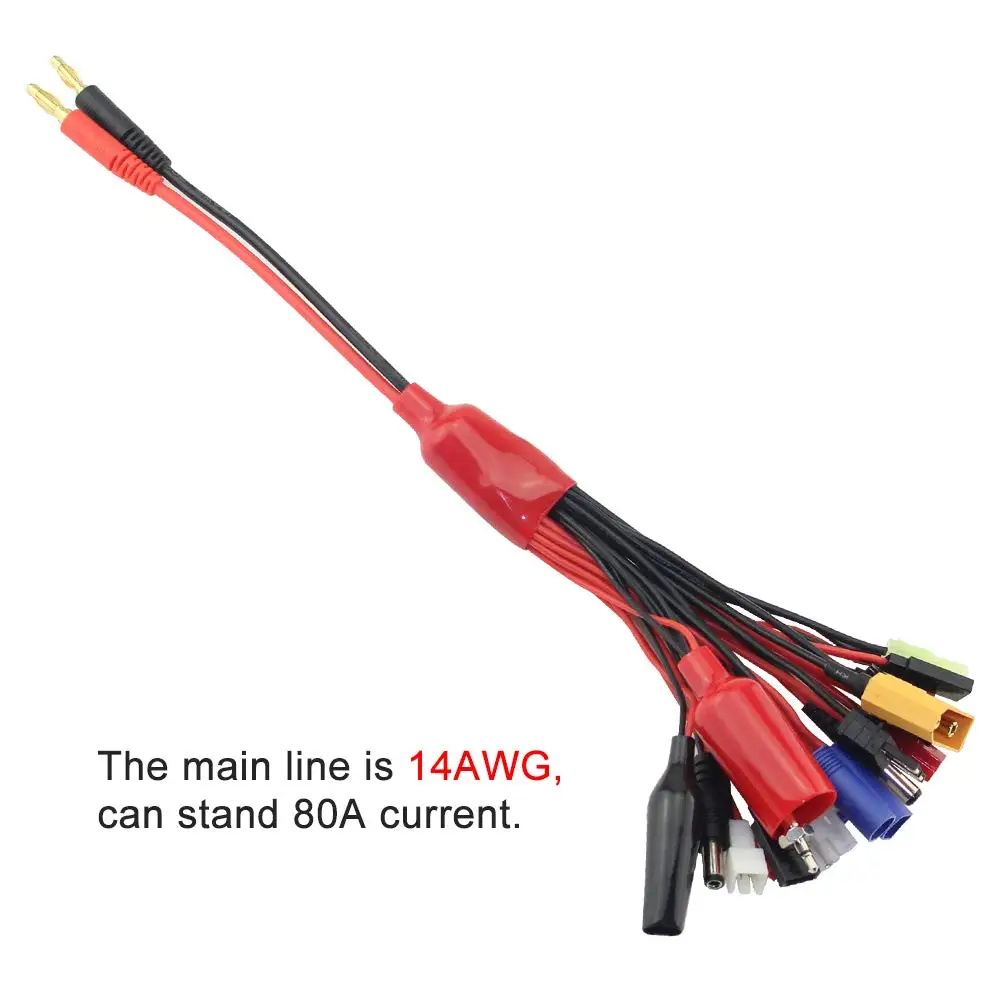Зарядное устройство для аккумуляторов Traxxa JST FUTABAS/T Plug XT60 EC3 EC5 Hxt TAMIYAS 19 в 1|Детали и