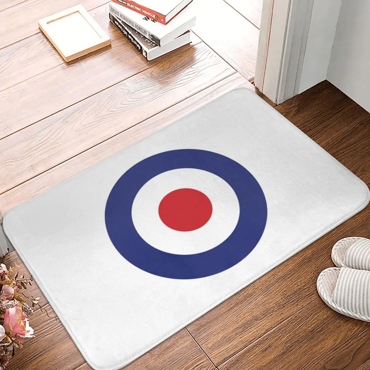 

RAF Type D Roundel Mod Target Doormat Carpet Mat Rug Polyester Non-Slip Floor Decor Bath Bathroom Kitchen Bedroom 40*60