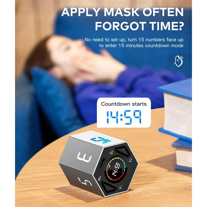 

Flip Timer,Kitchen Multifunction USB Electronic Digital Countdown Timer with Time Alarm for Home Work Kids Games Cooking