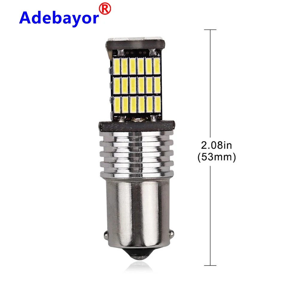 4 шт. 1156 CANBUS без ошибки p21w BA15S 4014 led 45 SMD автомобиля задние светодиодные лампы