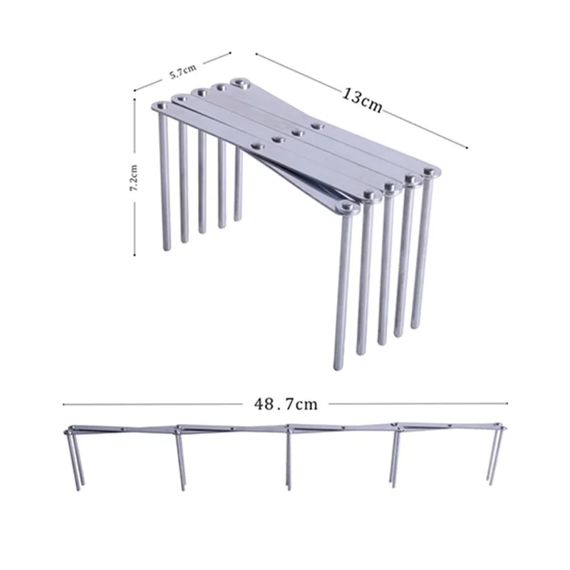 

Stainless Steel Pot Lid Holders Retractable Folding Tray Storage Bracket Multi-purpose Dish Steamer Rack Kitchen Storage Tools
