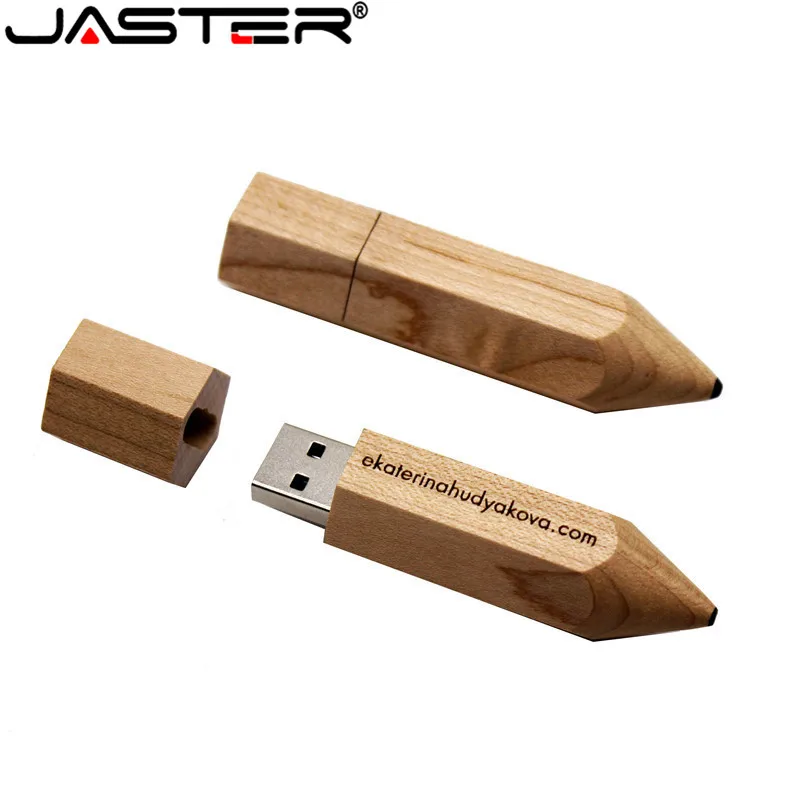 JASTER новый креативный деревянный карандаш флеш диск usb 2 0 pendrive 4 Гб 64 ГБ 16 32 ручка