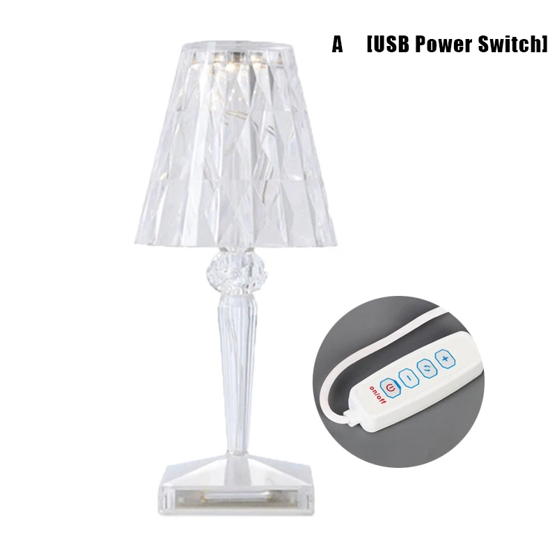 

Stylish Crystal Table Lamp Multipurpose Adjustable Bedside Lamp Exquisite Night Light for Home Living Room Bedroom elgs