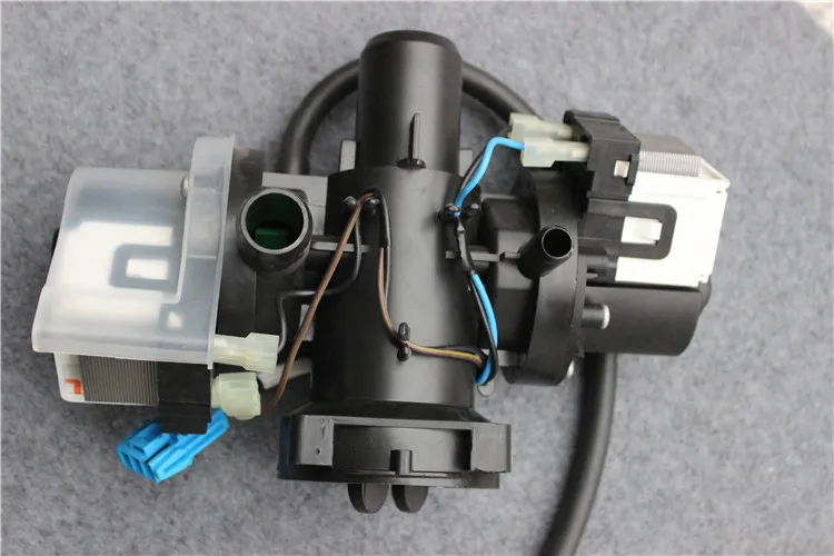 Сливной мотор для стиральной машины с фронтальной загрузкой и двойной головкой WD