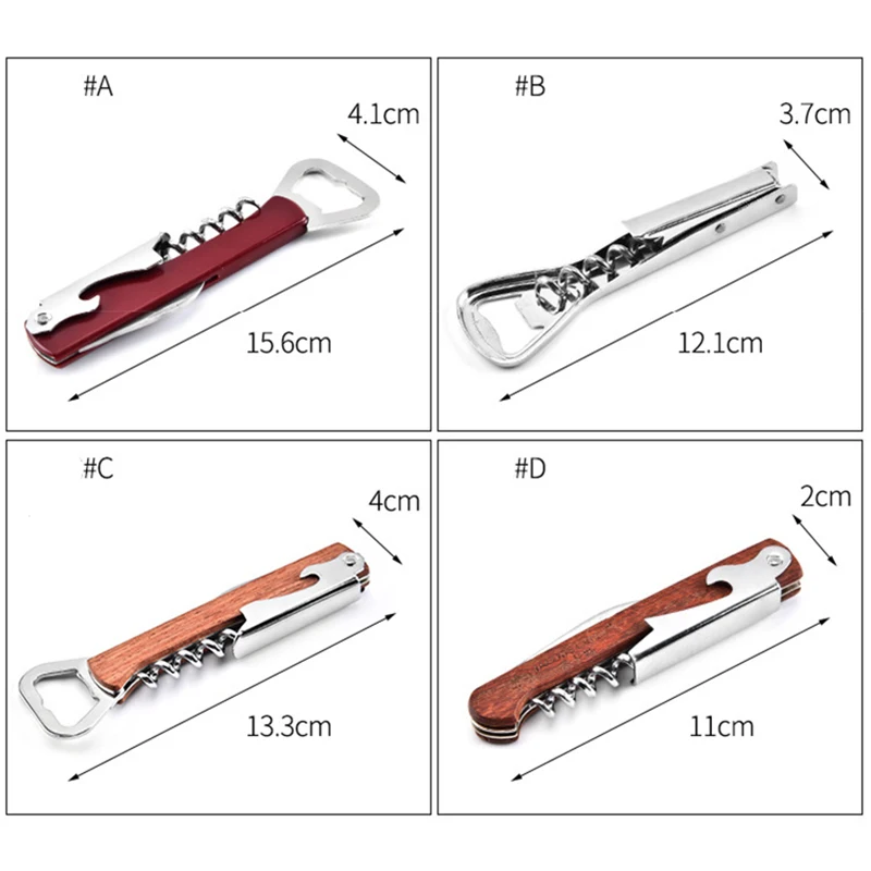 

Professional Bottle Opener Corkscrew Stainless Steel Wine Opener Beer Cap Bottle Openers Keychain Decoration Bar Tools