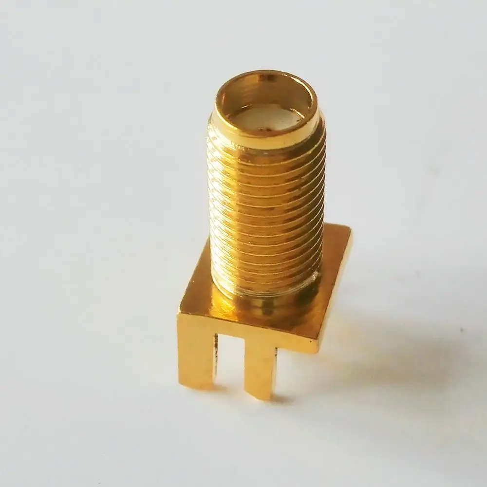 Высококачественная РЧ-разъем SMA гнездо Askew jack Центральная пайка PCB зажим edge mount