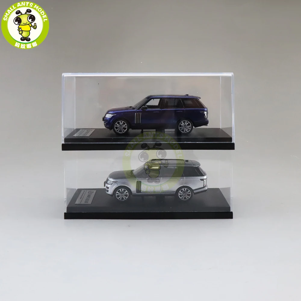 Blue and Silver 1/64 lcd диапазон SUV литая модель Модель автомобиля игрушки подарки для мальчиков и девочек синий черный серебристый - Цвет: Blue and Silver