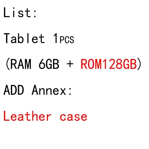 6G128 Leather case 10-дюймовый планшетный ПК Android 9,0 сенсорный планшет две sim-карты Восьмиядерный WiFi 4G планшет 1280*800 ips 10,1 дюймов планшетный ПК - Комплект: 6G128 Leather case