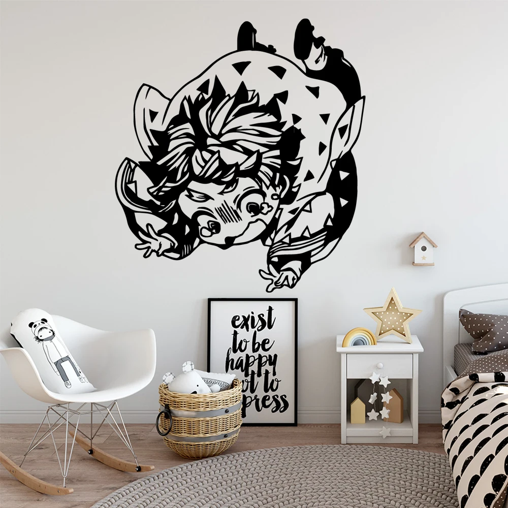 

Beauty Demon Slayer Home Decor Vinyl Wall Stickers For Living Room Kids Room Wall Art MURAL Drop Shipping