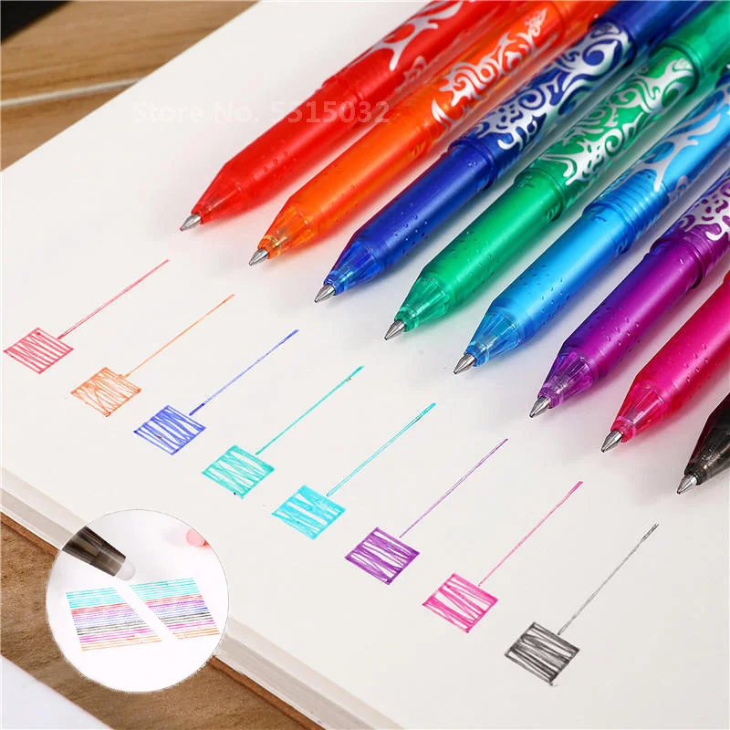 Креативные стираемые шариковые ручки с контролем температуры цветные для школы