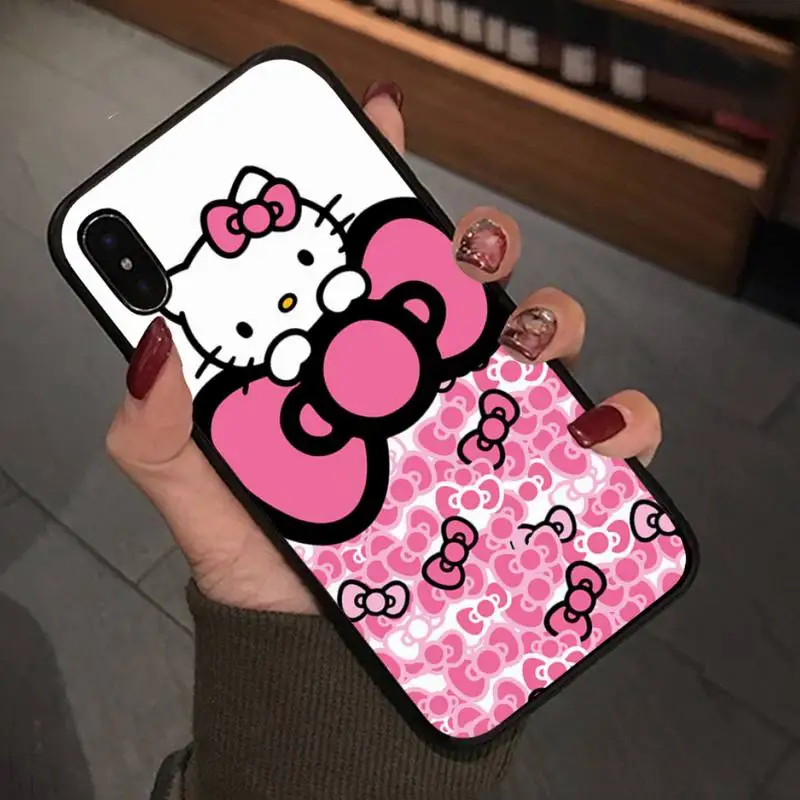 Babaite милый чехол Hello Kitty для Iphone 5 5c Se Se2 6 6s 7 8 Plus X мобильный телефон аксессуары |