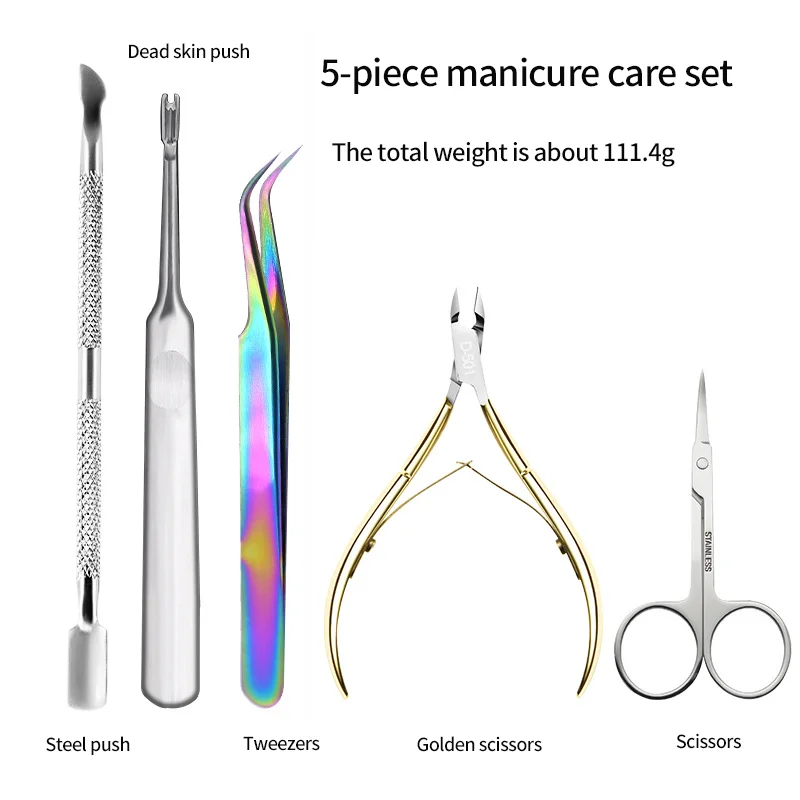 

Nail Supplies for Professionals Nail Tool Set Full Manicure Exfoliated Fingernails Tool Scissors Sponge Rub Polishing Strip