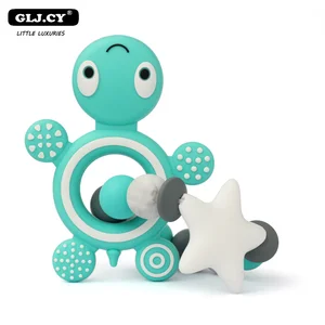 Силиконовый Прорезыватель для зубов, силиконовый браслет для детского душа, Милые силиконовые бусины, зубы, резиновая деталь