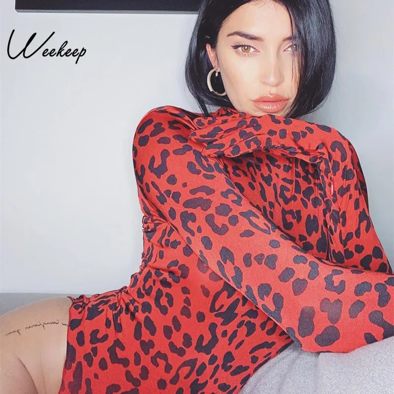 2020 Сексуальная водолазка с принтом зимнее боди длинным рукавом перчатками