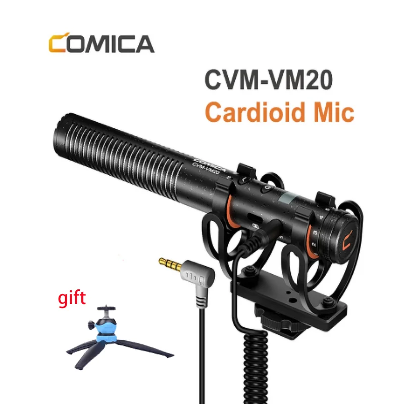 

Микрофон COMICA CVM-VM20, суперкардиоидный конденсаторный профессиональный микрофон для видеоинтервью, для смартфона, DSLR-камеры
