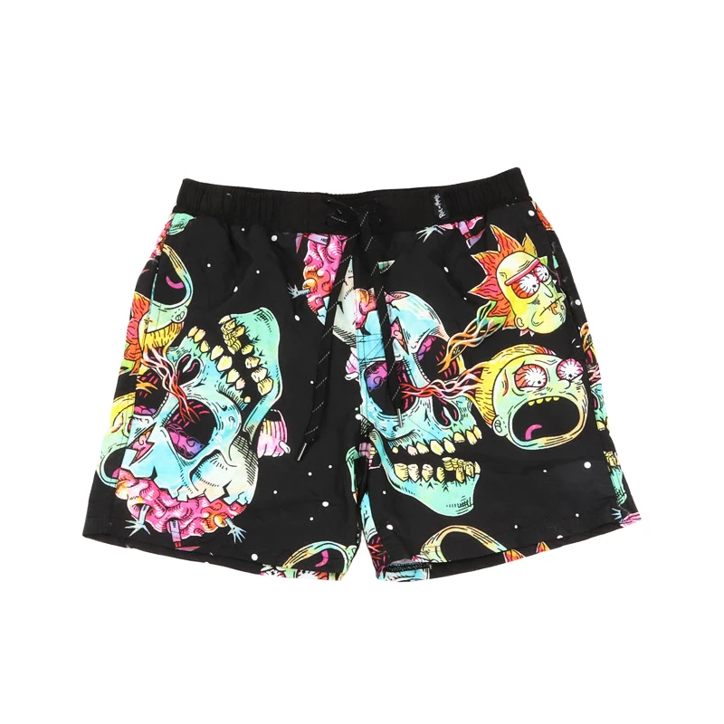 Американские классические комиксы черепа пляжные шорты мужские уличные верид